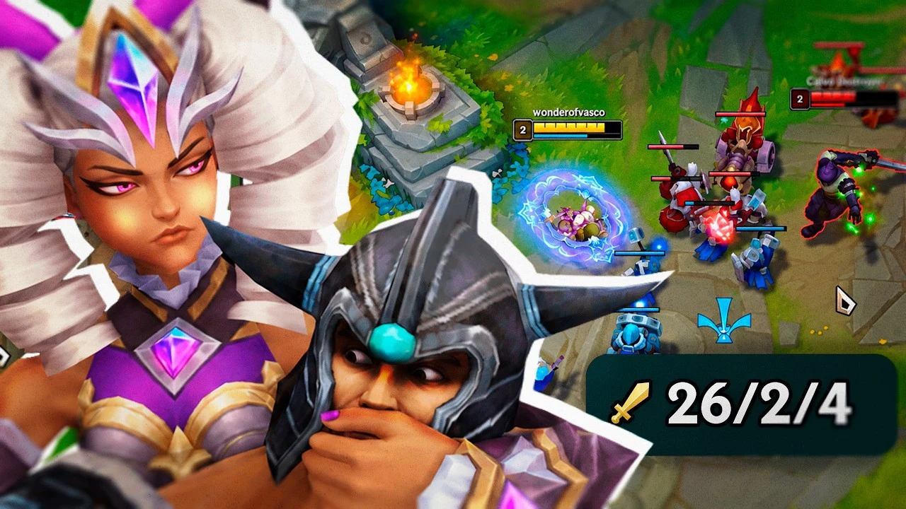 WonderOfVasco’s YouTube thumbnail for a League of Legends video in Portuguese